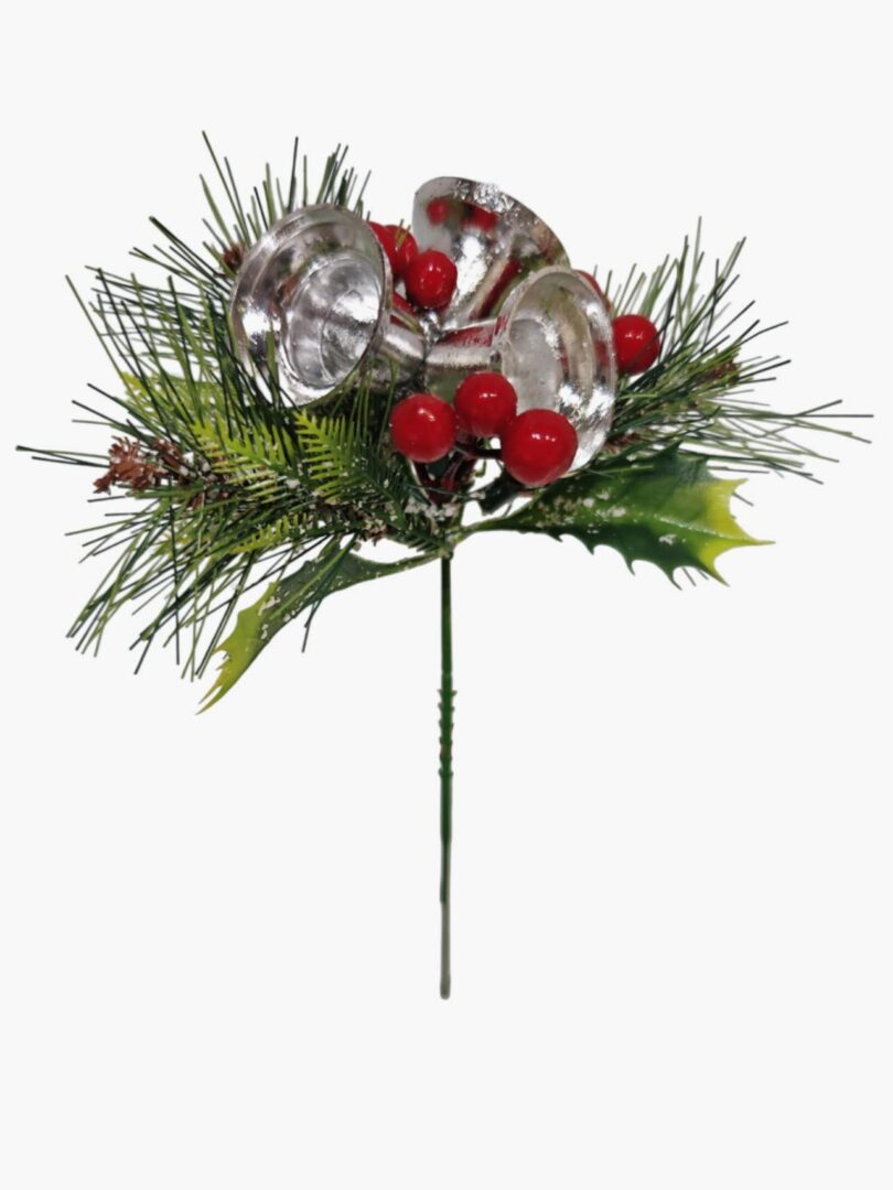 Christmas Pick Bell Pick Silver X12pcs ( 12 x 70p or 72 x60 p)