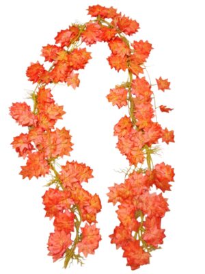240cm Maple Leaf Garland Orange/Red (Bag of 12pcs)(12x31p or 72x27p)