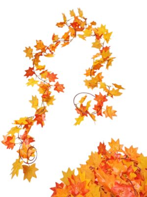 240cm Maple Leaf Garland Orange/Red (Bag of 5pcs)(5x55p or 30x45p)