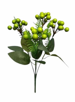Berry Bush with Fern Green (24 Bunches/pack) 24 x 75p or 144 x 65p