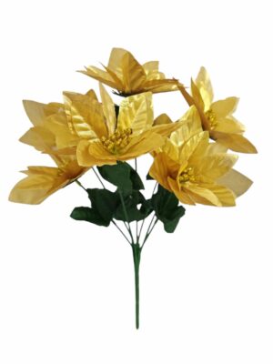 Poinsettia Bush Gold (24 Bunches / pack) 24 x 75p or 144 x 65p