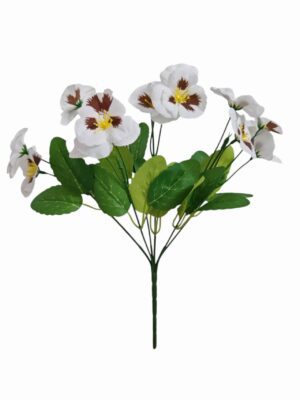 33cm Pansy Bush-White (24 Bushes / pack) 24 x 65p or 144 x 50p