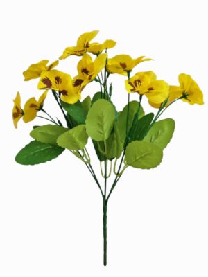 33cm Pansy Bush-Yellow (24 Bushes / pack) 24 x 65p or 144 x 50p