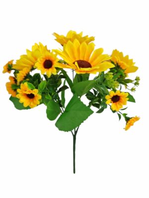 30cm Sunflower Bush Yellow (24 Bushes/pack) (24 x £0.75 or 144 x 65p)
