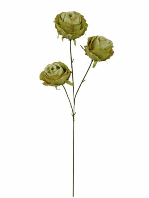 65cm 3 Heads Rose Sage Green (24 or more = £0.85 each Before VAT)