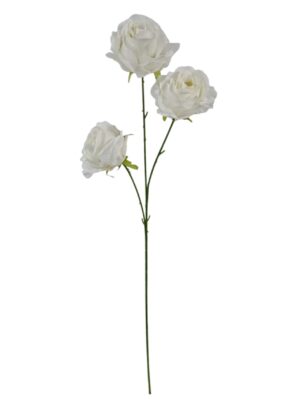 65cm 3 Heads Rose Ivory (24 or more = £0.85 each Before VAT)