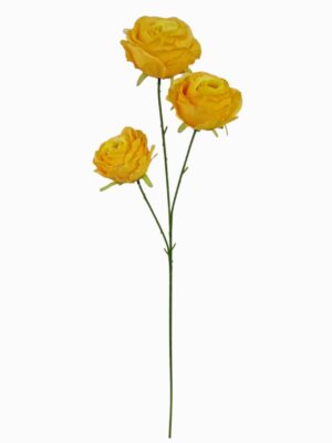 65cm 3 Heads Rose Yellow (24 or more = £0.85 each Before VAT)