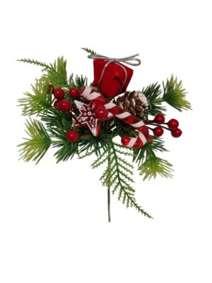 Christmas Pick with Candy Cane/ Berry/ Giftbox/ Cone X12pcs ( 12 x 70p or 72 x60 p)