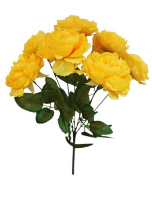30cm Ranunculus Bush Yellow (More than 24pcs = £1 each)
