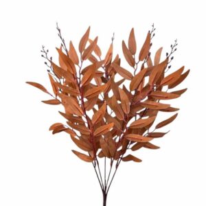 Artificial Willow Leaf Branches Caramel Brown (More than 24pcs=£0.85 each)
