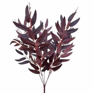 Artificial Willow Leaf Branches Burgundy (More than 24pcs=£0.85 each)