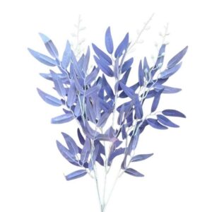 Artificial Willow Leaf Branches Lavender (More than 24pcs=£0.85 each)
