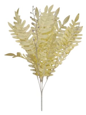 Artificial Locust Leaf Bush Cream (More than 24pcs=£0.85 each)