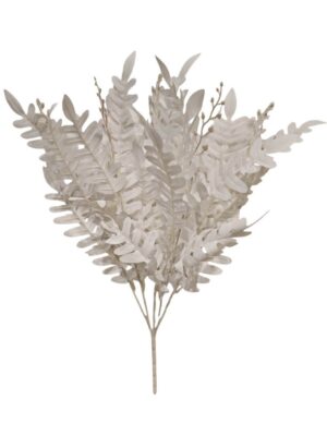 Artificial Locust Leaf Bush White (More than 24pcs=£0.85 each)