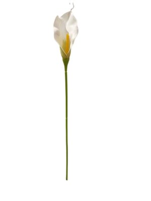 Large Real Touch Single Calla Lily  White (24pcs or more = £0.69 each)