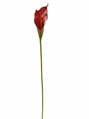 Large Real Touch Single Calla Lily  Dark Red (24pcs or more = £0.69 each)