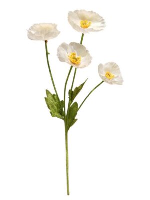 60cm Poppy Spray Cream (More Than 24 = £0.40 each)