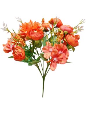 Dahlia & Ranunculus Bunch Orange (More than 24 pcs = £1.5 each)