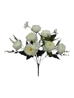 Small Peony Bush with Daisy Cream (24 Bushes/pack 24 x 75p or 144 x 65p)