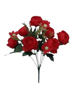 Small Peony Bush with Daisy Red (24 Bushes/pack 24 x 75p or 144 x 65p)