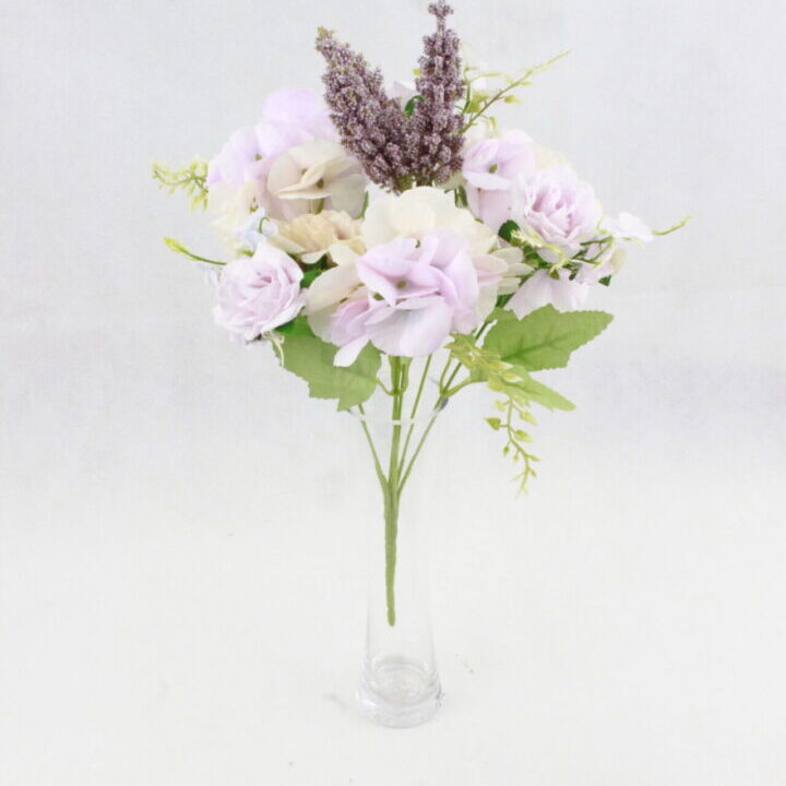 Mix Flowers with baby's breath Purple Pink